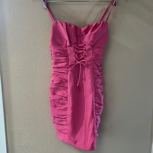 Superdown Crystal Ruched Cami Dress